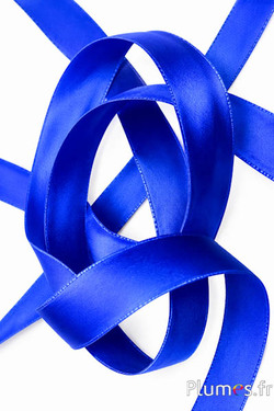 Satijnen lint - breedte 25 mm - blauw  